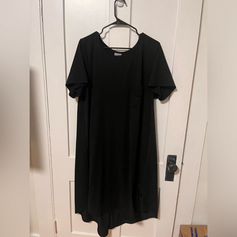 LuLaroe Black Dress with breast pocket